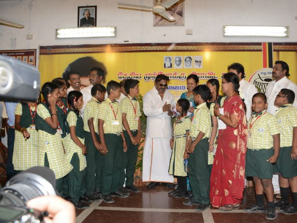 Vijayakanth 65th birthday celebrates Pasumai Tamilagam Vijayakanth 65th birthday celebrates Pasumai Tamilagam
