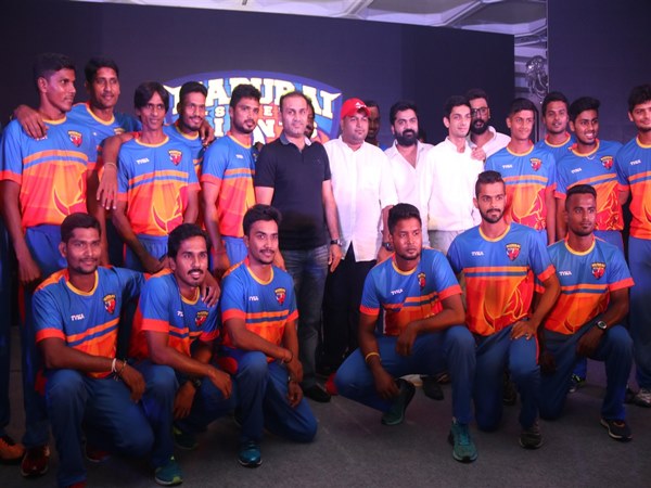 Virender Sehwag at Madurai Supergiants jersey launch in Chennai Virender Sehwag at Madurai Supergiants jersey launch in Chennai