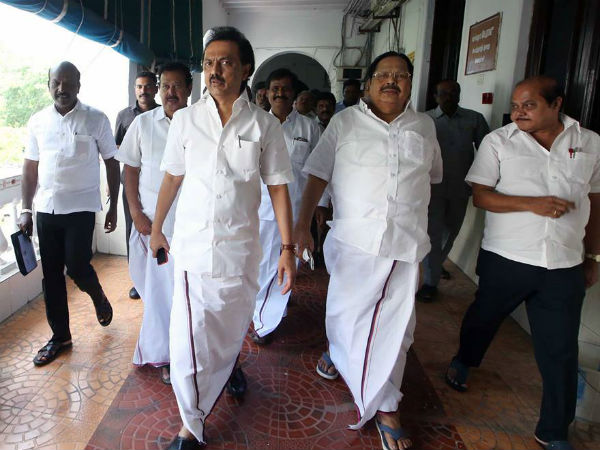 M.K.Stalin Meets O.Panneerselvam M.K.Stalin Meets O.Panneerselvam