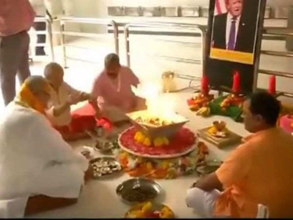 வெற்றிக்காக டிரம்புக்கு யாகம்
