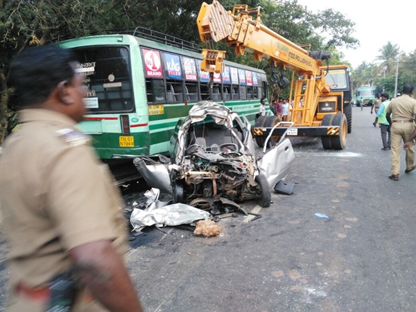Three killed in accident on Tirupur Three killed in accident on Tirupur