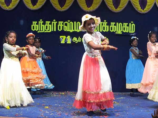 Students dance in Kantha Sasthi vizha Students dance in Kantha Sasthi vizha