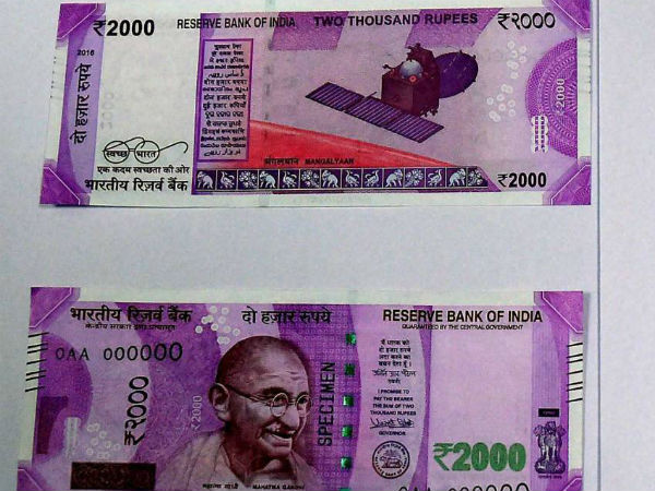 2,000 notes have no GPS-tracking nano chip: RBI 2,000 notes have no GPS-tracking nano chip: RBI