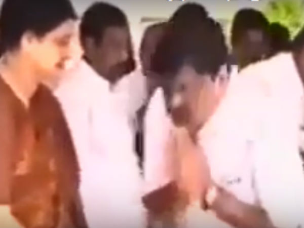 ADMK caders falls in the feet of Sasikala ADMK caders falls in the feet of Sasikala
