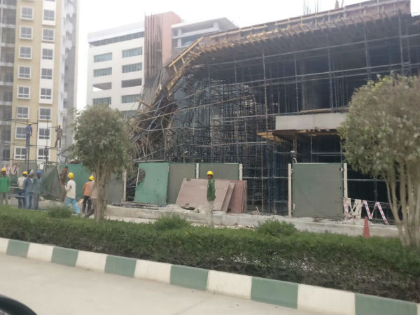 A three storey under construction building collapses in Bangaluru A three storey under construction building collapses in Bangaluru