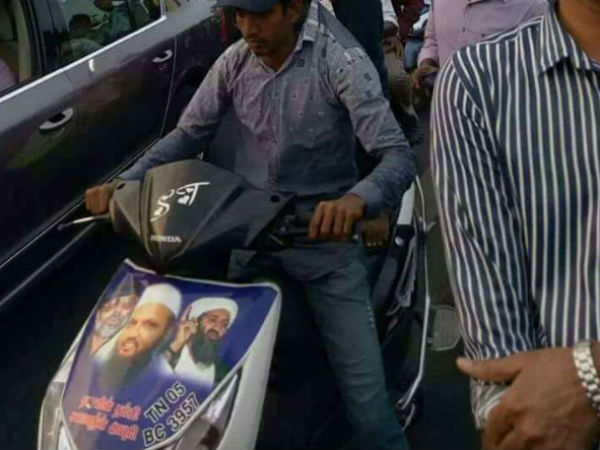 Controversy erupts over vehicle with Binladen Pic Controversy erupts over vehicle with Binladen Pic