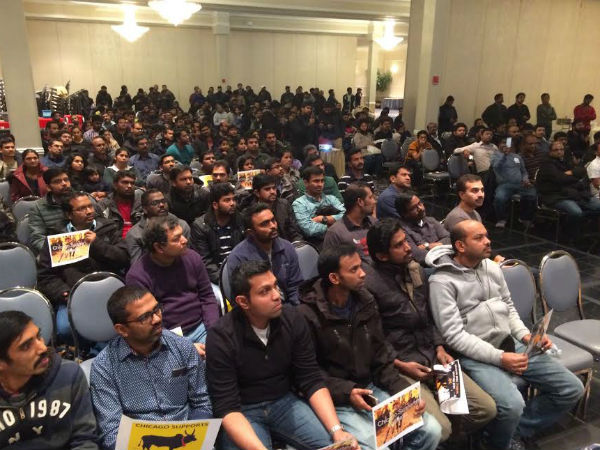 US Tamils continuing Jallikkattu protests in weekdays too US Tamils continuing Jallikkattu protests in weekdays too