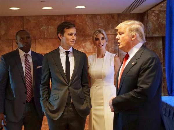 Trump's son in law enters to White House Trump's son in law enters to White House