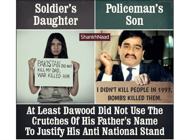 BJP MP Pratap Simha compares Gurmehar Kaur to Dawood Ibrahim. BJP MP Pratap Simha compares Gurmehar Kaur to Dawood Ibrahim.