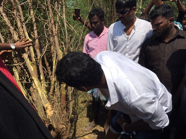 vishal destroying Prosopis Juliflora trees vishal destroying Prosopis Juliflora trees
