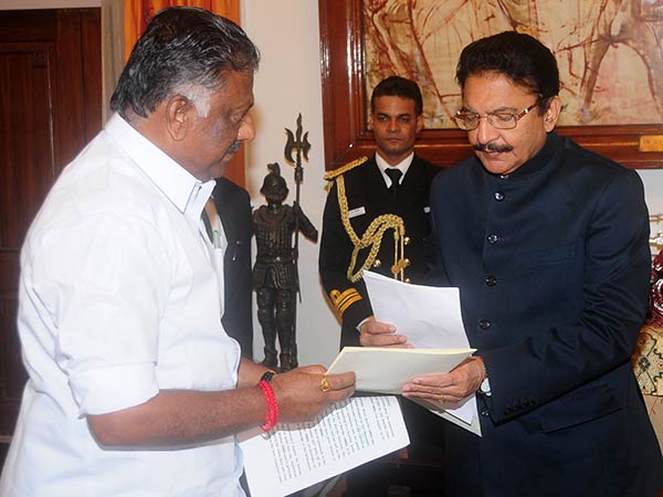 OPS team meets Governor Vidyasagar rao OPS team meets Governor Vidyasagar rao