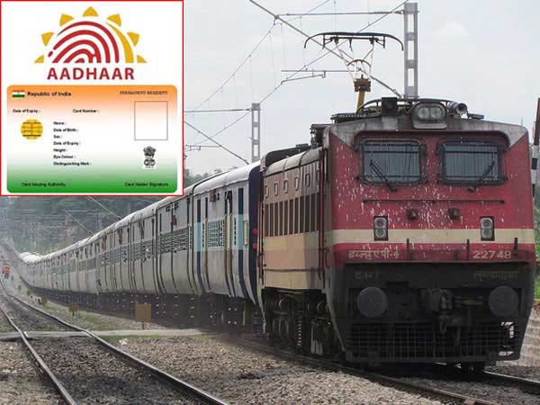 Aadhar must for booking train tickets online Aadhar must for booking train tickets online
