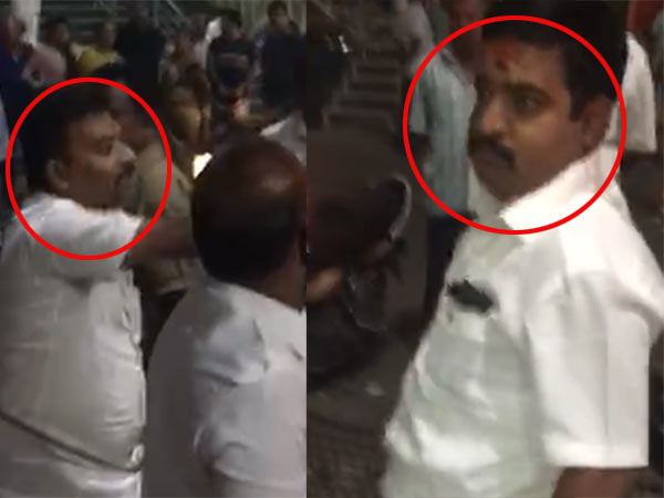 AIADMK cadres threatened to small shop owners AIADMK cadres threatened to small shop owners
