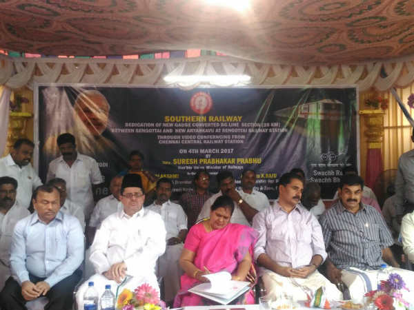 Senkottai- New Ariyankavu BG line inaugurated Senkottai- New Ariyankavu BG line inaugurated