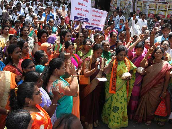 BJP Protest in Chennai to provide Ration products properly BJP Protest in Chennai to provide Ration products properly