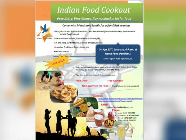 Atlanta Tamil Women food festival for TN lake restoration Atlanta Tamil Women food festival for TN lake restoration