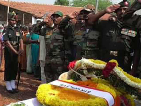 CRPF martyred personnel's bodies was cremated with full honours in his native place today. CRPF martyred personnel's bodies was cremated with full honours in his native place today.