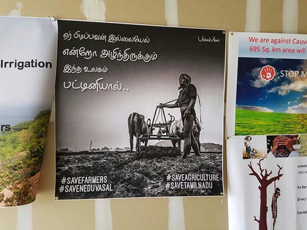US Tamils protest in support of Tamil Nadu farmers US Tamils protest in support of Tamil Nadu farmers