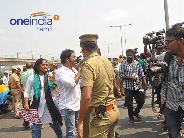 Great protest at chennai guindy kathipara fly over Great protest at chennai guindy kathipara fly over