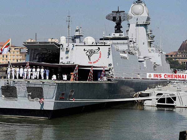INS war ship arrives at Chennai INS war ship arrives at Chennai