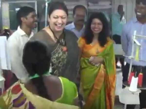 Smriti Irani visits Tirupur Knitwear Cluster Smriti Irani visits Tirupur Knitwear Cluster