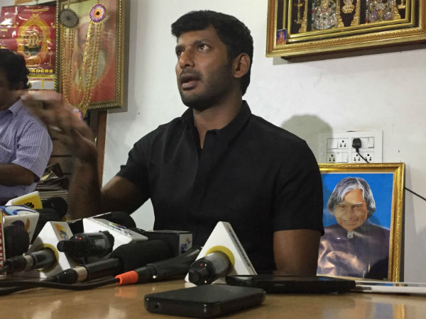 ஆதரவு தெரிவித்த விஷால்