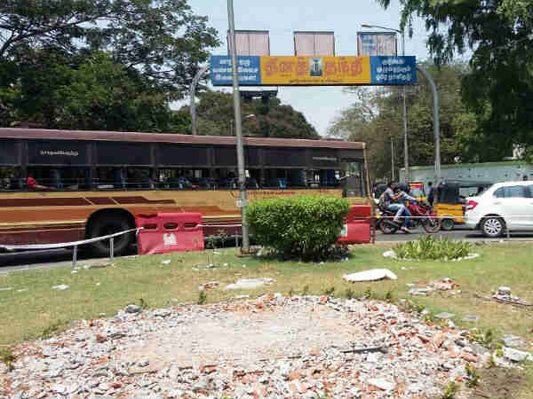 Govt removes Aditanar statue at Chennai Govt removes Aditanar statue at Chennai