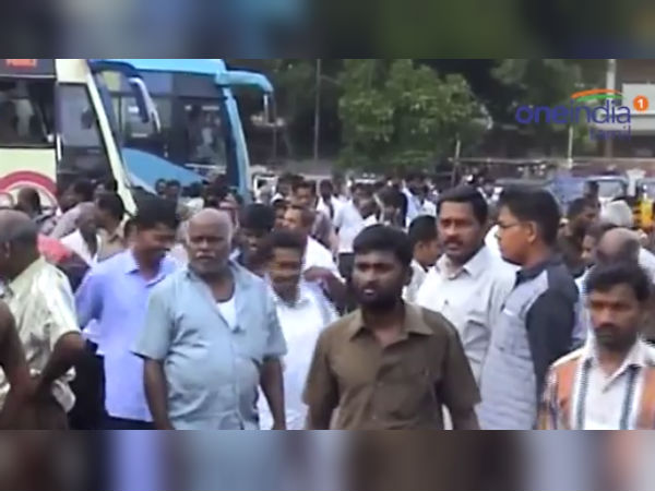 In Erode private bus drivers driving government buses In Erode private bus drivers driving government buses