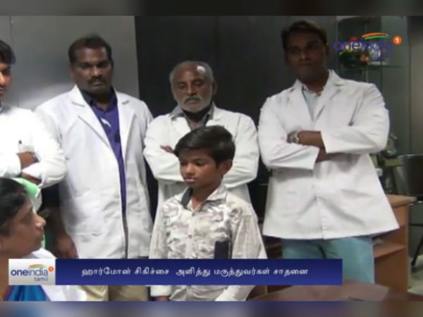 Villupuram Medical college students given growth hormone treatment to a school student Villupuram Medical college students given growth hormone treatment to a school student