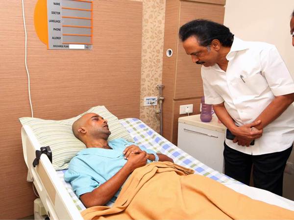 Stalin meets IIT student Sooraj at hospital Stalin meets IIT student Sooraj at hospital