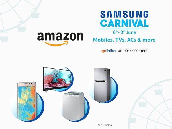 'SAMSUNG CARNIVAL on AMAZON, Get Up to 80% Off* 'SAMSUNG CARNIVAL on AMAZON, Get Up to 80% Off*