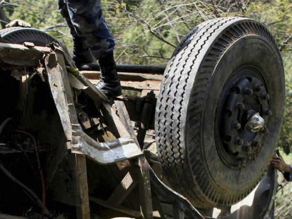 Track accident, Oil spills on road Track accident, Oil spills on road