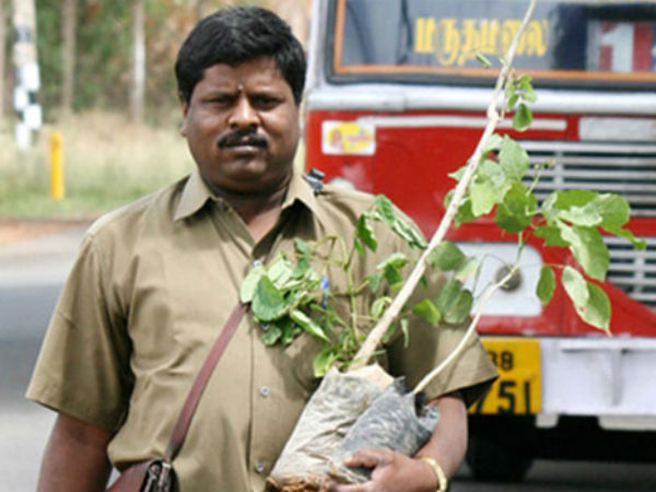 A bus conductor from Coimbatore plants 38,000 trees A bus conductor from Coimbatore plants 38,000 trees