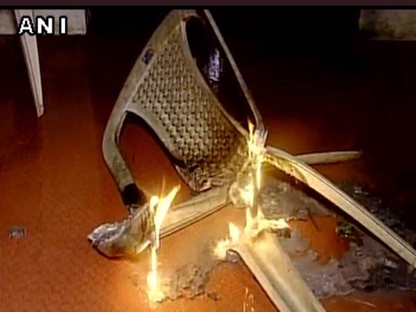 Petrol bomb attack at BJP office in Trivandrum Petrol bomb attack at BJP office in Trivandrum