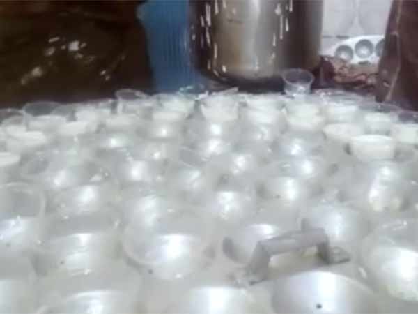 Idlies are boiled in Plastic cups Idlies are boiled in Plastic cups