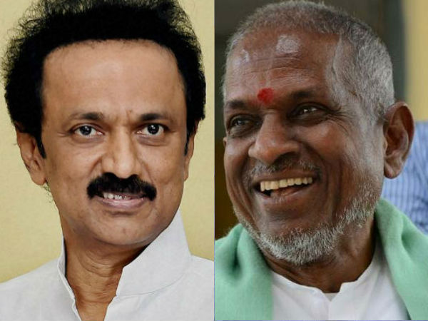 MK Stalin praises Ilaiyaraaja MK Stalin praises Ilaiyaraaja