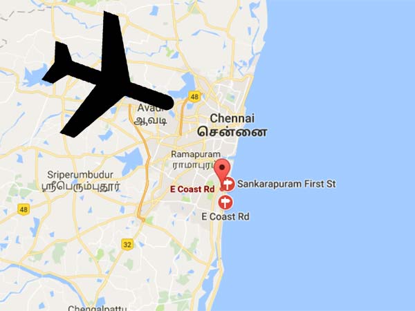 ஈசிஆரில் விமானம் தரையிறக்கம்