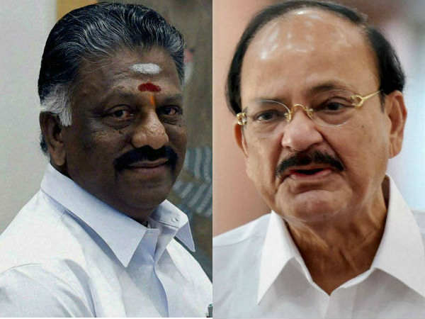 Both OPS and EPS extend support to Venkaiah Naidu Both OPS and EPS extend support to Venkaiah Naidu