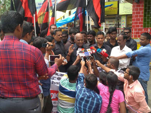 TPDK stages protest against ADMK govt TPDK stages protest against ADMK govt