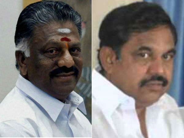 ஒரே மேடையில் ஓபிஎஸ் ஈபிஎஸ்