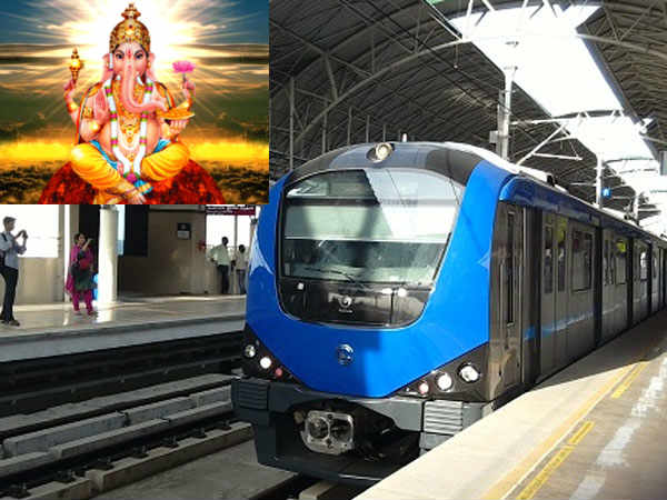 Ganesh chaturthi special on Chennai metro train Ganesh chaturthi special on Chennai metro train