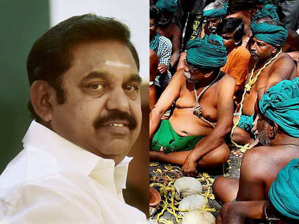 CM Palaniswami meets protesting farmers in Delhi CM Palaniswami meets protesting farmers in Delhi