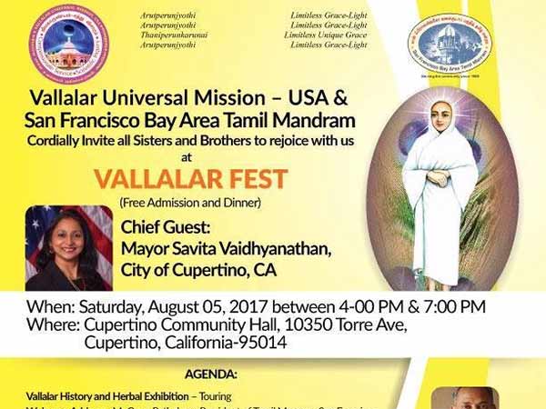 Vallalar festival in California Vallalar festival in California