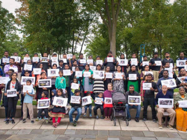 American Tamils protest for Anita American Tamils protest for Anita