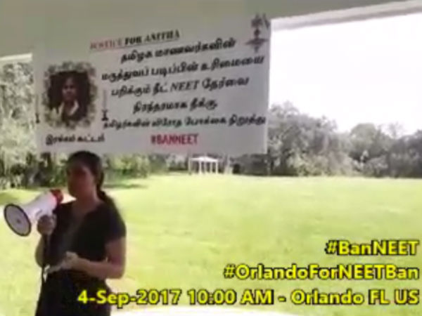 Condelence meeting for Anitha in Orlando, America Condelence meeting for Anitha in Orlando, America