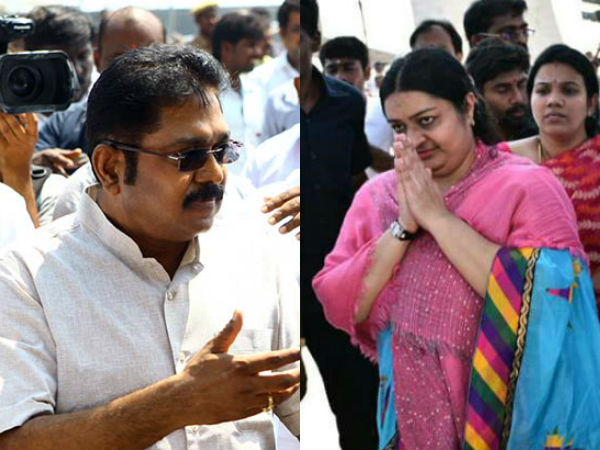 Deepa and TTV Dinakaran followers clash with each other at Chennai Deepa and TTV Dinakaran followers clash with each other at Chennai