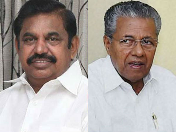 Kerala CM meet Edappadi Palanisamy in TN Secretariat Kerala CM meet Edappadi Palanisamy in TN Secretariat