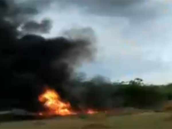 Fire accident in Nallandar kollai ONGC wastage well Fire accident in Nallandar kollai ONGC wastage well