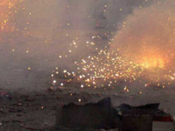 Cracker blast near Kanchipuram Collectorate Cracker blast near Kanchipuram Collectorate
