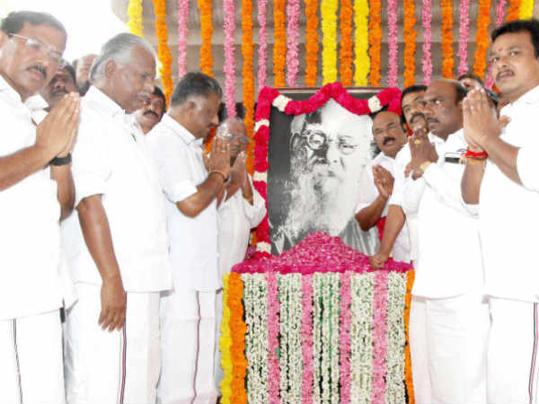 Periyar's birthday politicians paid respect Periyar's birthday politicians paid respect